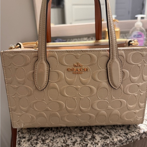 Coach nina small tote bag in signature leather - Picture 1 of 4